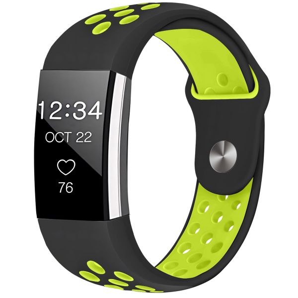 imoshion Bracelet sportif en silicone Fitbit Charge 2 - Noir / Lime