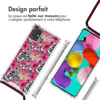 imoshion Coque Design avec cordon Samsung Galaxy A51 - Flower Water