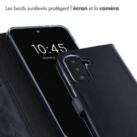 Selencia Étui portefeuille en cuir véritable Samsung Galaxy A57 (5G) - Noir