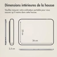 Accezz Pochette ordinateur Leather avec fermeture éclair 13-14 pouces - Beige