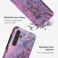 Selencia Coque arrière Vivid Samsung Galaxy A55 - Fresh Paint Flower Orange