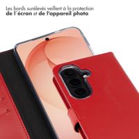 Selencia Étui portefeuille en cuir véritable Samsung Galaxy S26 Plus - Rouge