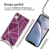 imoshion Coque Design avec cordon Apple iPhone Xr - Bordeaux Graphic
