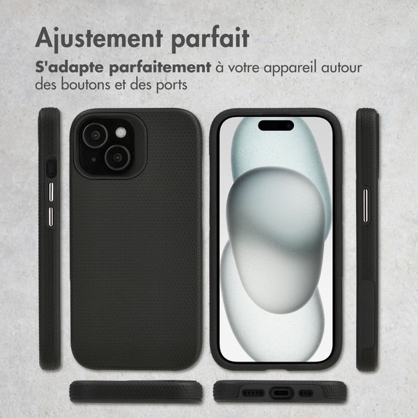 Accezz Coque Tough avec MagSafe Apple iPhone 15 - Noir