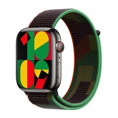 Apple Bracelet Sport Loop Apple Watch Series 1 - 9 / SE (38/40/41 mm) | Series 10 / 11 (42 mm) - Black Unity