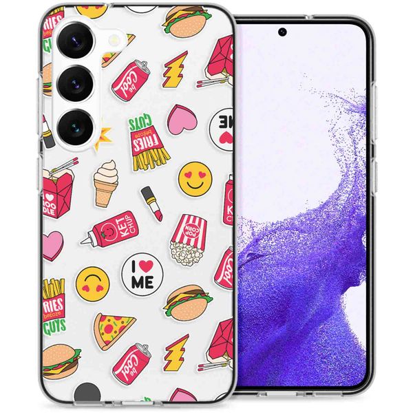 imoshion Coque Design Samsung Galaxy S23 - Allover fastfood