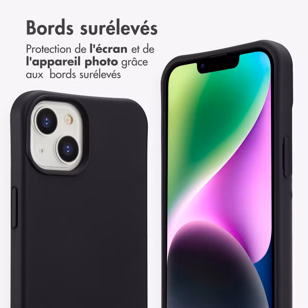 imoshion Coque arrière Color avec cordon amovible et MagSafe Apple iPhone 14 - Noir