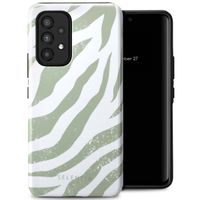 Selencia Coque arrière Vivid Tough Samsung Galaxy A53 - Colorful Zebra Sage Green