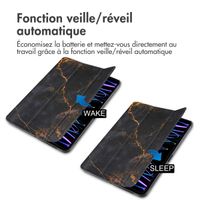 imoshion Coque tablette Design Trifold Apple iPad Pro 11 (2022/2021) - Black Marble