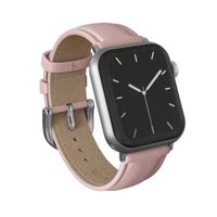 Burga Bracelet en cuir véritable Apple Watch | 38/40/41/42 mm - Pillow Talk / Silver