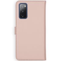 Selencia Étui portefeuille en cuir véritable Samsung Galaxy S20 FE - Dusty Pink