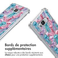 imoshion Coque Design avec cordon Samsung Galaxy S8 - Jellyfish Watercolor