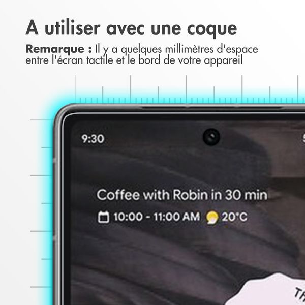 Accezz Protection d'écran en verre trempé Google Pixel 7a