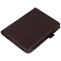 imoshion Étui de liseuse portefeuille en cuir végan Kobo Clara 2E / Tolino Shine 4 - Marron foncé