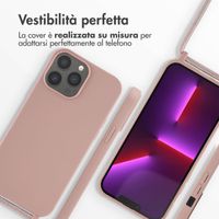 imoshion Coque en silicone avec cordon Apple iPhone 13 Pro Max - Sand Pink