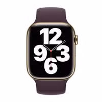 Apple Bracelet Boucle unique en Silicone Apple Watch | 44/45/46/49 mm - Taille 8 - Dark Cherry