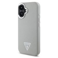 Guess Coque Grained Triangle MagSafe Apple iPhone 16 - Beige