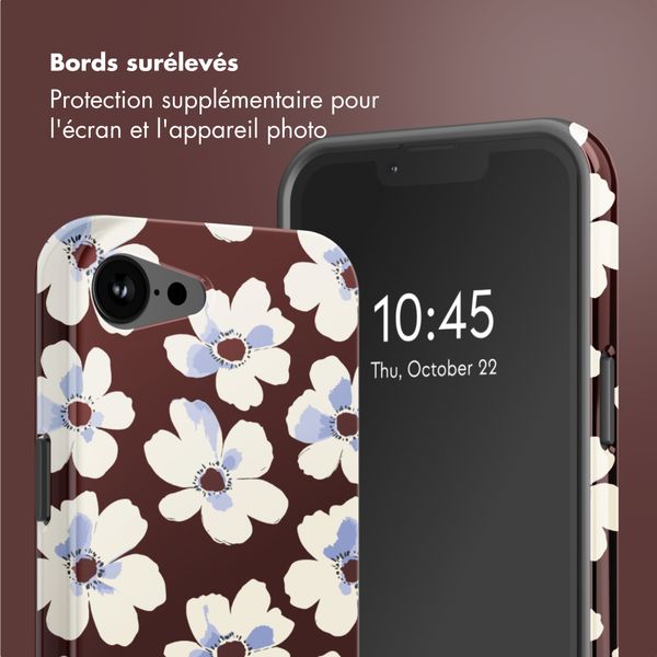 Selencia Coque arrière Vivid avec MagSafe Apple iPhone 16e - Choco Flower Pop