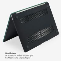 Selencia Coque en velours pour MacBook Pro 16 pouces (2021) / Pro 16 pouces (2023) M3 chip - A2485 / A2780 / A2991 / A3186 / A3403 - Vert foncé