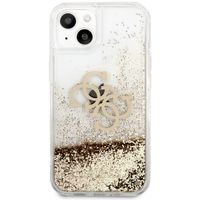 Guess Coque 4G Logo Liquid Glitter Apple iPhone 13 Mini - Doré