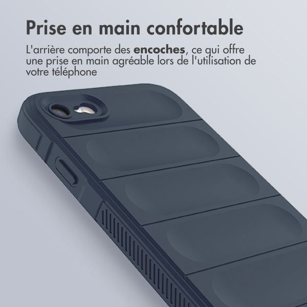 imoshion Coque arrière EasyGrip iPhone SE (2022 / 2020) / 8 / 7 - Bleu foncé