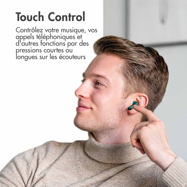 imoshion ﻿Écouteurs Aura Pro - Écouteurs sans fil - Écouteurs sans fil Bluetooth - Avec fonction de réduction du bruit ANC - Petrol Green