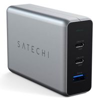 Satechi Chargeur compact USB-C 100 W GaN | Chargeur rapide compact avec rallonge - Gris sidéral