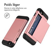 imoshion Coque arrière avec porte-cartes iPhone SE (2022 / 2020) / 8 / 7 - Rose Dorée