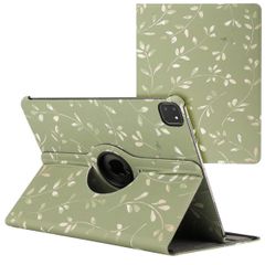 imoshion Coque tablette Design rotatif à 360° Apple iPad Pro 13 (2025) M5 / (2024) M4 - Green Flowers