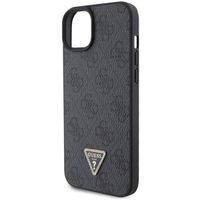 Guess Coque 4G Logo Triangle Strass iPhone 15 - Noir