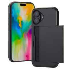 imoshion Coque arrière avec porte-cartes Apple iPhone 16 - Noir