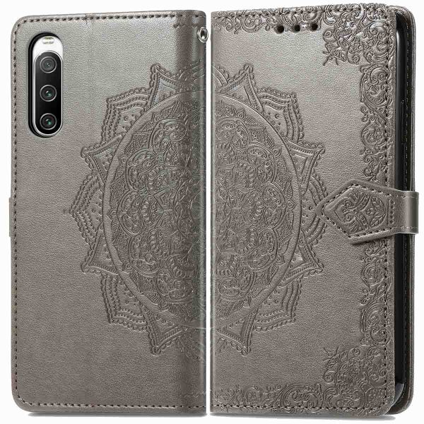 imoshion Etui de téléphone portefeuille Mandala Sony Xperia 10 IV - Gris