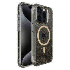imoshion Coque arrière transparente Pailletée avec MagSafe Apple iPhone 15 Pro - Doré