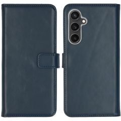 Selencia Étui portefeuille en cuir véritable Samsung Galaxy S23 FE - Bleu