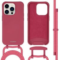 imoshion Coque de couleur avec cordon amovible Apple iPhone 14 Pro - Rouge foncé