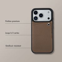 Selencia Coque Riva avec porte-cartes Apple iPhone 17 Pro Max - Mocha Brown