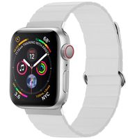 imoshion Bracelet en cuir magnétique Apple Watch Series 1-9 / SE - 38/40/41 mm / Series 10 - 42 mm - Blanc