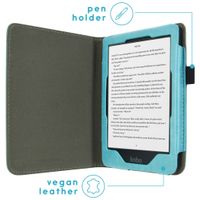 imoshion Étui de liseuse portefeuille en cuir végan Kobo Clara HD - Bleu clair