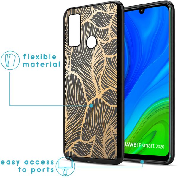 imoshion Coque Design Huawei P Smart (2020) - Feuilles / Noir