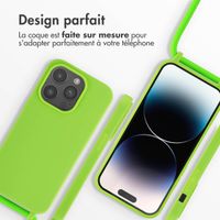 imoshion Coque en silicone avec cordon Apple iPhone 14 Pro - Fluor Groen