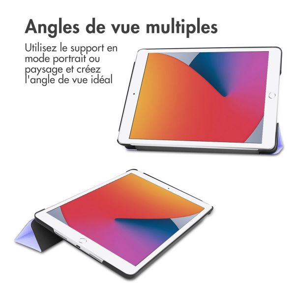 imoshion Coque tablette Trifold iPad 9 (2021) 10.2 pouces / iPad 8 (2020) 10.2 pouces / iPad 7 (2019) 10.2 pouces - Lilac