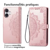 imoshion Etui de télephone Mandala Apple iPhone 16 - Rose Doré