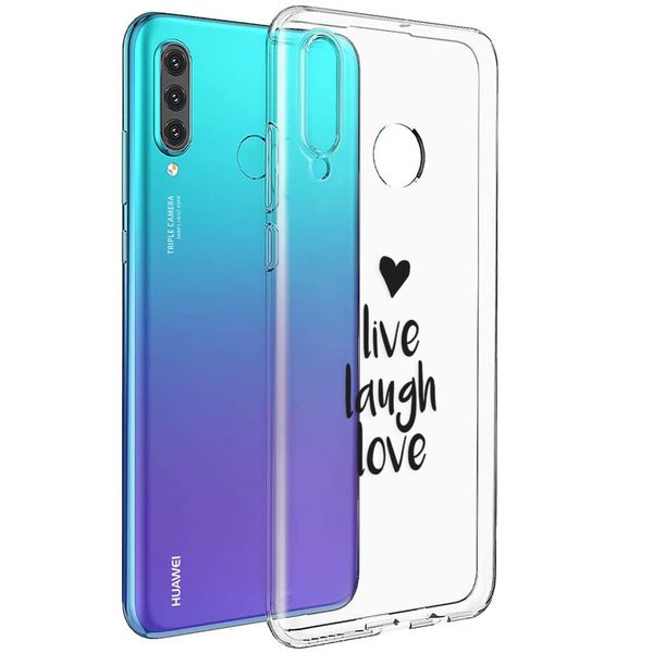 imoshion Coque Design Huawei P30 Lite - Live Laugh Love - Noir