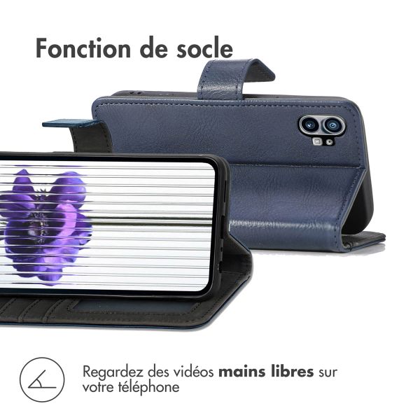 imoshion Étui de téléphone portefeuille Luxe Nothing Phone (1) - Bleu foncé