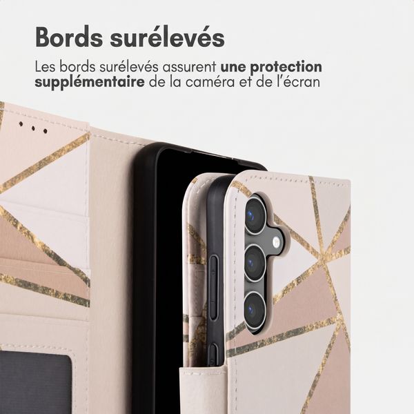 imoshion Étui de télephone portefeuille Design Samsung Galaxy S24 - Beige Graphic