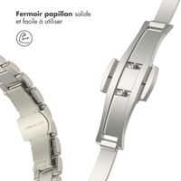 Selencia Bracelet à maillons fin en acier Apple Watch Series 1 t/m 9 / SE (38/40/41 mm) | Series 10 / 11 (42 mm) - Lumière stellaire
