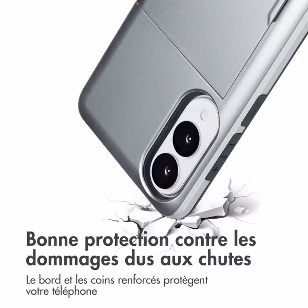 imoshion Coque arrière avec porte-cartes Samsung Galaxy S25 Edge - Gris