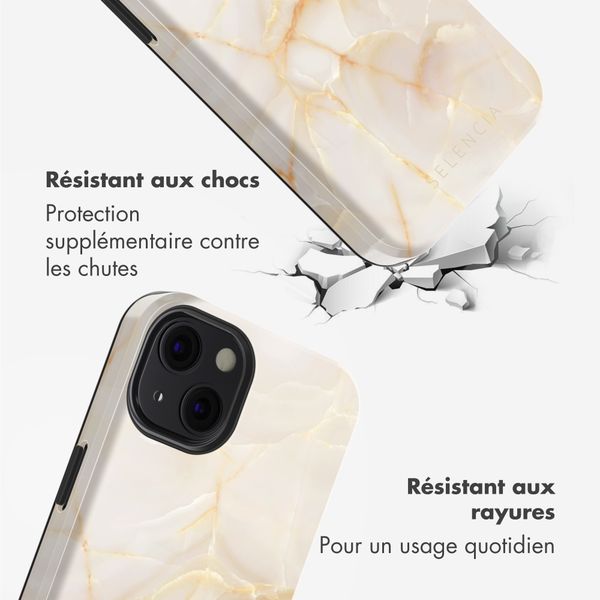 Selencia Coque arrière Vivid avec MagSafe Apple iPhone 13 - Golden Beige Marble
