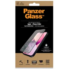 PanzerGlass Protection d'écran en verre trempé Case Friendly Anti-bactéries iPhone 13 Mini - Noir