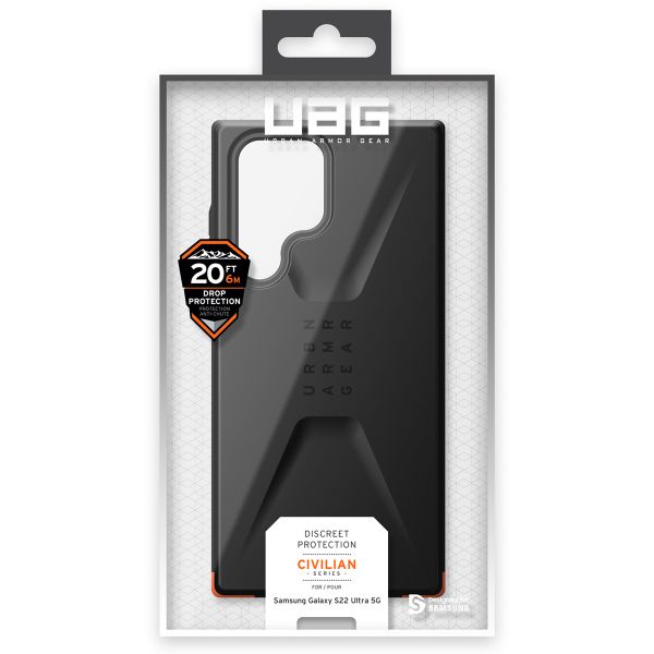 UAG Coque Civilian Samsung Galaxy S22 Ultra - Black